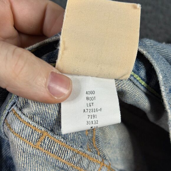 Vtg Abercrombie & Fitch Jeans Mens 30x32 Blue Bootcut Y2K Faded Light Wash - Picture 8 of 16